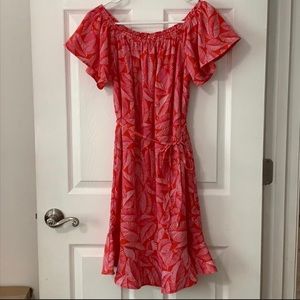 Ladies Merona Dress Pink & White, Sz XL